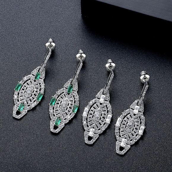 Swarovski Crystals The Samone Art Deco Earrings - Picture 4 of 8